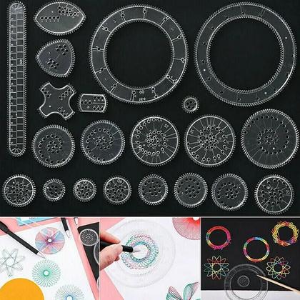 Imagem de Conjunto De Brinquedos Educativos Criativos Para Crianças, Spirograph Com Engrenagens Interligadas,