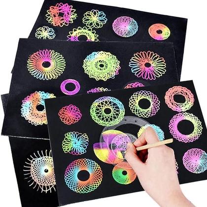 Imagem de Conjunto De Brinquedos Educativos Criativos Para Crianças, Spirograph Com Engrenagens Interligadas,