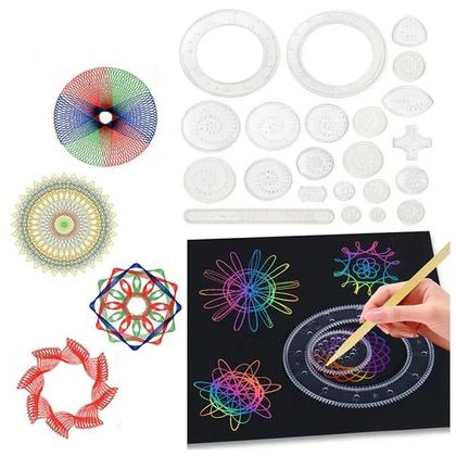 Imagem de Conjunto De Brinquedos Educativos Criativos Para Crianças, Spirograph Com Engrenagens Interligadas,