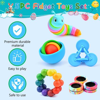 Imagem de Conjunto de brinquedos Fidget ASIOWELY Fidget Slug Sensory Ball para crianças