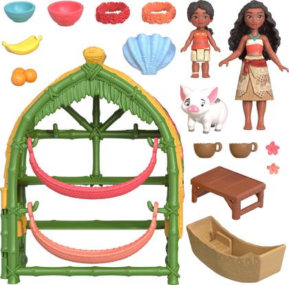 Imagem de Conjunto de brinquedos Mattel Disney Moana 2 Moana & Simea Village Home