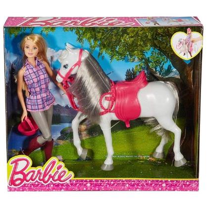 Imagem de Conjunto de brinquedos para bonecas e cavalos Barbie com acessórios