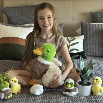 Imagem de Conjunto de brinquedos para família MaoGolan, 6 peças, patos de pelúcia e ovos