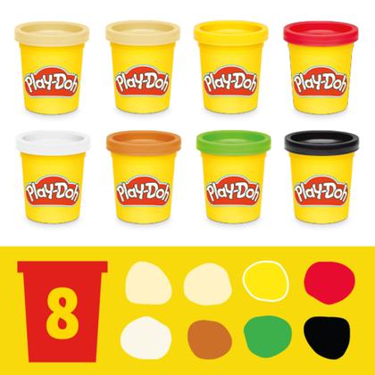 Imagem de Conjunto de brinquedos Play-Doh Pizza Slice com 11 ferramentas e 8 latas para crianças a partir de 3 anos