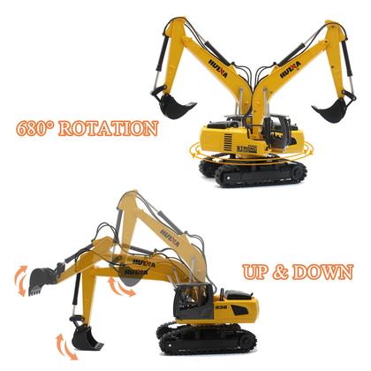 Imagem de Conjunto de brinquedos RC Semi Truck & Escavadeira 1:24 com som e luzes 8+