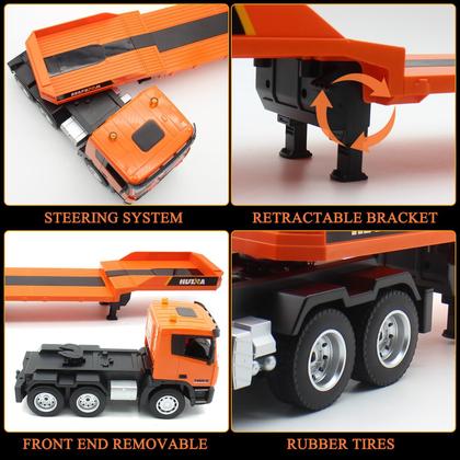 Imagem de Conjunto de brinquedos RC Semi Truck & Escavadeira 1:24 com som e luzes 8+