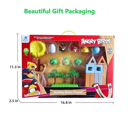 Imagem de Conjunto de brinquedos ROLOSO Angry Birds Build N' Launch com 20 unidades