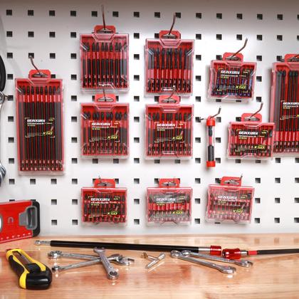 Imagem de Conjunto de brocas de chave de fenda GEINXURN Impact Tough, pacote com 30 unidades com suporte