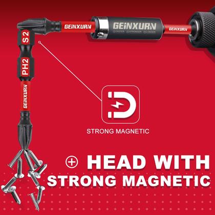 Imagem de Conjunto de brocas de chave de fenda GEINXURN Impact Tough, pacote com 30 unidades com suporte