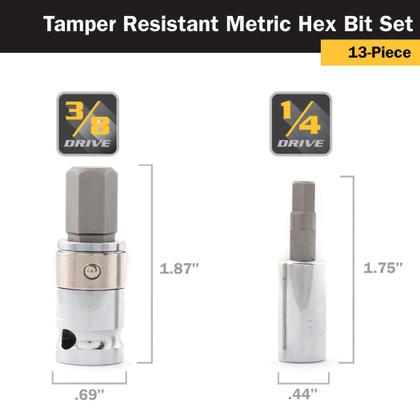 Imagem de Conjunto de Brocas Hexagonais Métricas Titan 16136 (13 Peças) - Resistentes à Adulteração