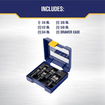 Imagem de Conjunto de Brocas IRWIN Metal Countersink - 5 Peças