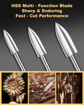 Imagem de Conjunto de brocas para escultura em madeira Faqeegi HSS 3-8mm 5PCS