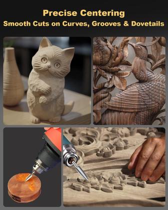 Imagem de Conjunto de brocas para escultura em madeira Faqeegi HSS 3-8mm 5PCS