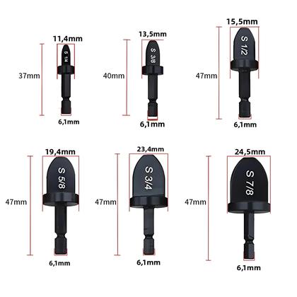 Imagem de Conjunto De Brocas Para Tubos De Cobre Com 6 Peças, Cabo Triangular, Expansor E Ferramentas Manuais