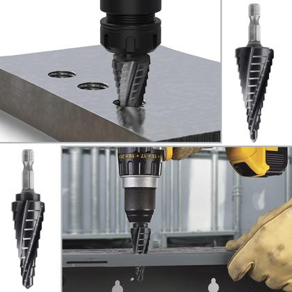 Imagem de Conjunto de brocas Step Drill Lytool M35 em aço cobalto de 3 peças 1/8-7/8