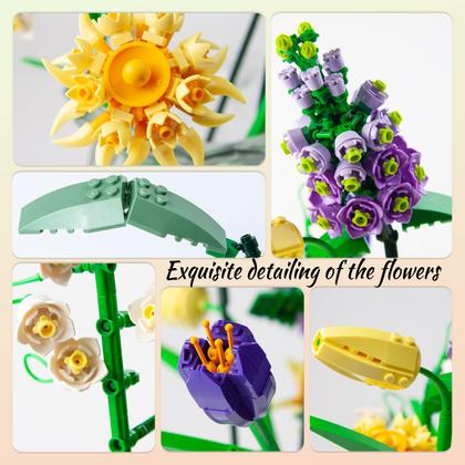 Imagem de Conjunto de buquês Building Blocks Seyaom Flowers com 547 unidades
