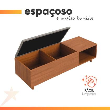 Imagem de Conjunto de Cabeceira Extensível c/ Mesa de Cabeceira e Calçadeira Veludo Malaga Madeirado/Off White