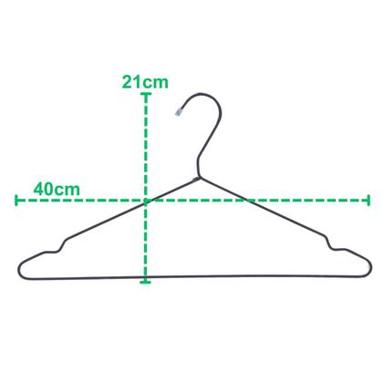Imagem de Conjunto De Cabides 10 Peças Executivo Acabamento Aço Inox Designer Clássico Guarda Roupas