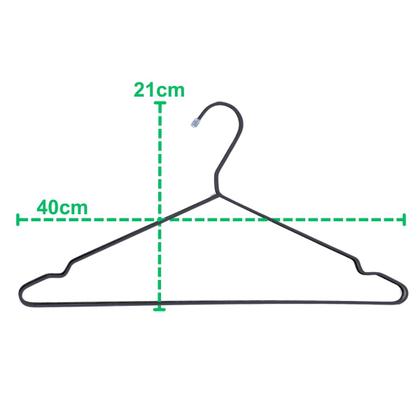 Imagem de Conjunto De Cabides 50 Peças Executivo Acabamento Aço Inox Designer Clássico Guarda Roupas