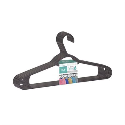 Imagem de Conjunto de Cabides Dasplast Plástico Sustentável Leve 6 e Pague 5 Preto