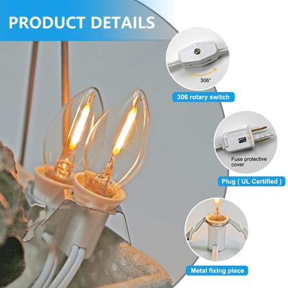 Imagem de Conjunto de cabos de acessórios FUTIME com lâmpada LED de 6 pés para decoração