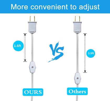Imagem de Conjunto de cabos de acessórios FUTIME com lâmpada LED de 6 pés para decoração