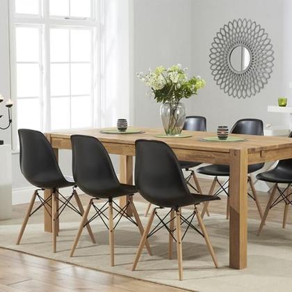 Imagem de Conjunto De Cadeiras Charles Eames Eiffel DSW Preto 2 Peças