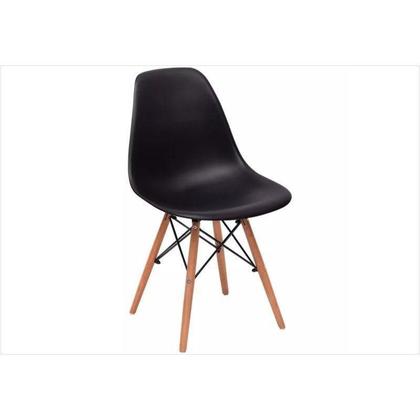 Imagem de Conjunto De Cadeiras Charles Eames Eiffel Preto Em ABS 4Un