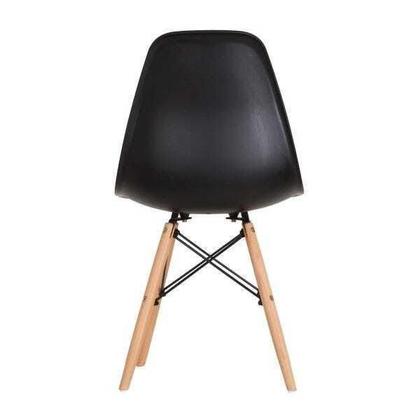 Imagem de Conjunto De Cadeiras Charles Eames Eiffel Wood Preto 4 Peças