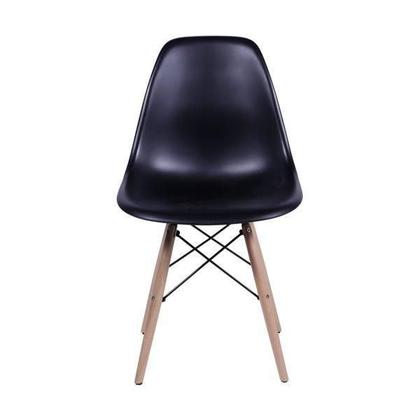 Imagem de Conjunto De Cadeiras Eames Eiffel Preto Base Madeira 4 Peças