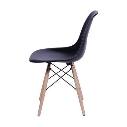 Imagem de Conjunto De Cadeiras Eames Eiffel Preto Base Madeira 4 Peças