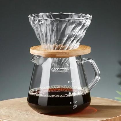 Imagem de Conjunto De Cafeteira De Vidro De 600ml Com Filtro De Café Para Casa Ou Escritório Punana