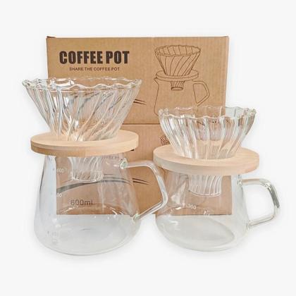 Imagem de Conjunto De Cafeteira De Vidro De 600ml Com Filtro De Café Para Casa Ou Escritório Punana