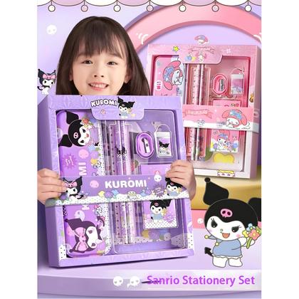 Imagem de Conjunto de Caixa de Presente Sanrio Kuromi e Tamagotchi - Para Meninas (10 anos) - Material Escolar