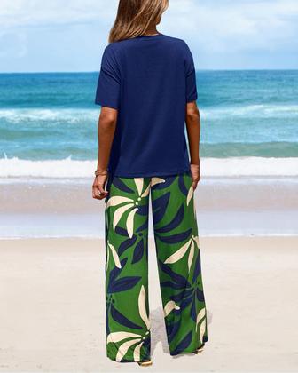 Imagem de Conjunto de calças femininas PRETTYGARDEN, verão 2025, floral, verde militar