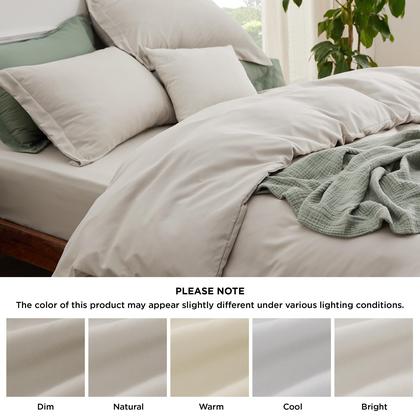 Imagem de Conjunto de cama Capa de edredom Bedsure com lençol com elástico Queen Size