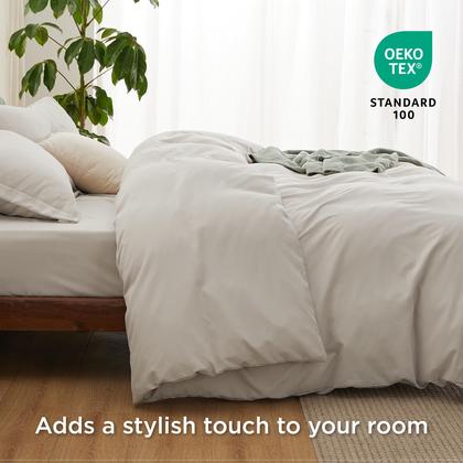 Imagem de Conjunto de cama Capa de edredom Bedsure com lençol com elástico Queen Size