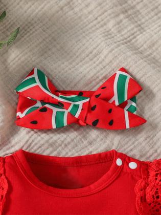 Imagem de Conjunto de Camisas com Estampa de Melancia - Moda Verão para Bebês e Meninas