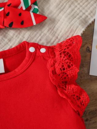 Imagem de Conjunto de Camisas com Estampa de Melancia - Moda Verão para Bebês e Meninas