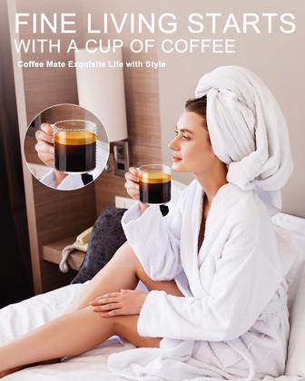 Imagem de Conjunto de canecas de café LUXU Simple Glass 420mL (14oz) Clear x4