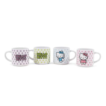 Imagem de Conjunto de canecas Silver Buffalo Sanrio Hello Kitty de 4 peças com prateleira