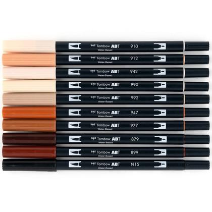 Imagem de Conjunto de Canetas Pincel Dupla Tombow Retrato 10 Cores