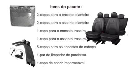 Imagem de Conjunto de Capa de Couro HR-V 15-24 + Capa para Proteção + Limpador de Parabrisa