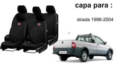 Imagem de Conjunto de Capa de Couro + Tapete e Capa de Volante para Strada 1998-2004