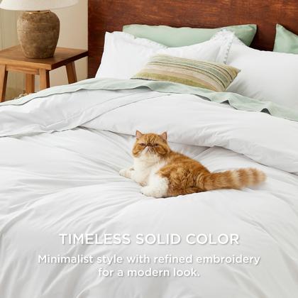 Imagem de Conjunto de Capa de Edredom Bedsure Queen Size em Algodão com Bordado