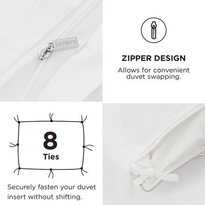 Imagem de Conjunto de Capa de Edredom Bedsure Queen Size em Algodão com Bordado