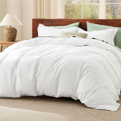 Imagem de Conjunto de Capa de Edredom Bedsure Queen Size em Algodão com Bordado