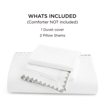 Imagem de Conjunto de Capa de Edredom Bedsure Queen Size em Algodão com Bordado