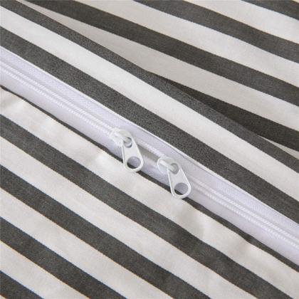 Imagem de Conjunto de capa de edredom JELLYMONI 100% algodão natural listrado