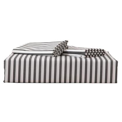 Imagem de Conjunto de capa de edredom JELLYMONI 100% algodão natural listrado